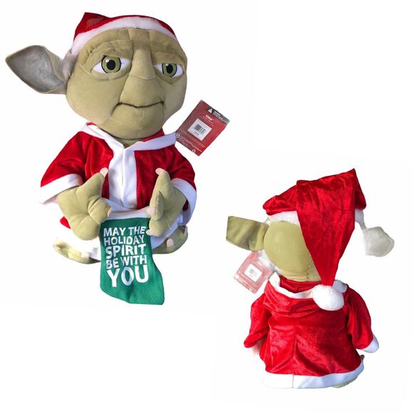 Star Wars Jedi Yoda 21" Jumbo Holiday Christmas Door Greeter Plush stocking - Picture 1 of 6
